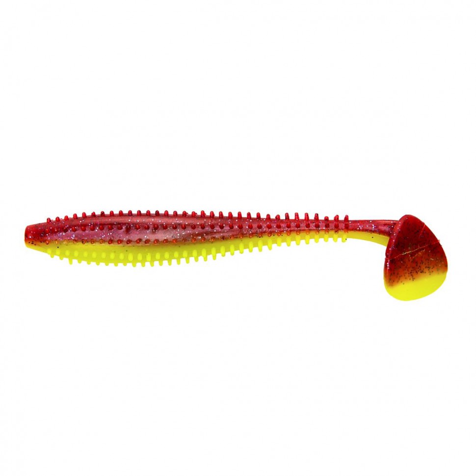 Виброхвост Helios Shaggy 5,12"/13 см, цвет Red Lemon 5 шт HS-18-050 , 